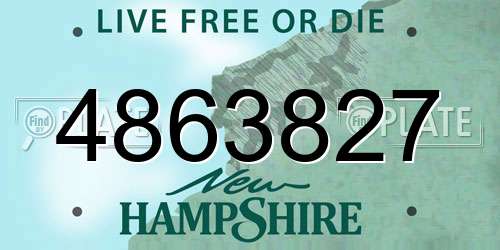 4863827 New Hampshire License Plate
