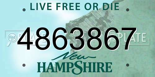 4863867 New Hampshire License Plate