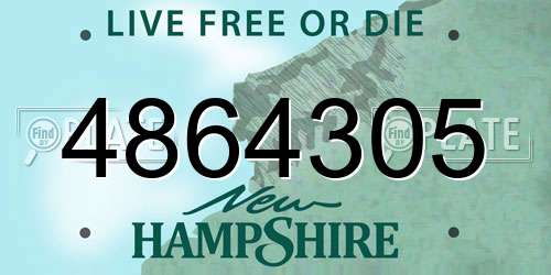 4864305 New Hampshire License Plate