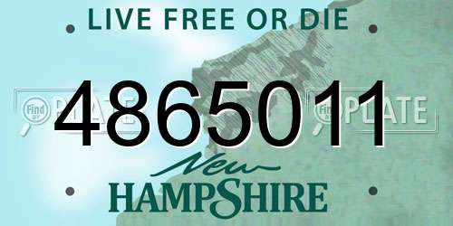 4865011 New Hampshire License Plate