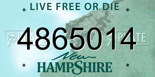 4865014 New Hampshire License Plate
