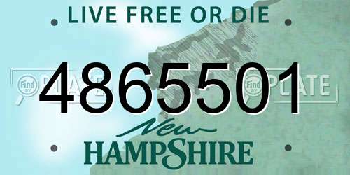 4865501 New Hampshire License Plate