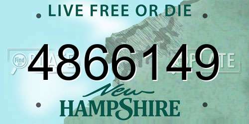 4866149 New Hampshire License Plate