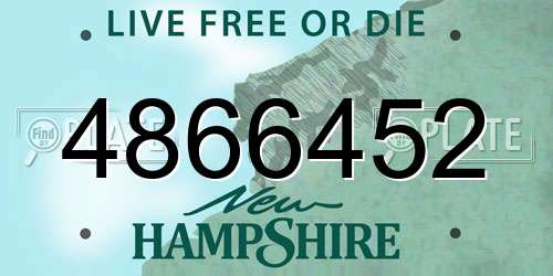 4866452 New Hampshire License Plate