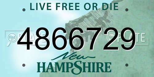 4866729 New Hampshire License Plate