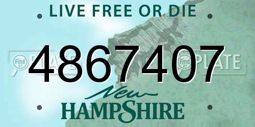 4867407 New Hampshire License Plate