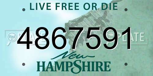4867591 New Hampshire License Plate