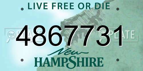 4867731 New Hampshire License Plate