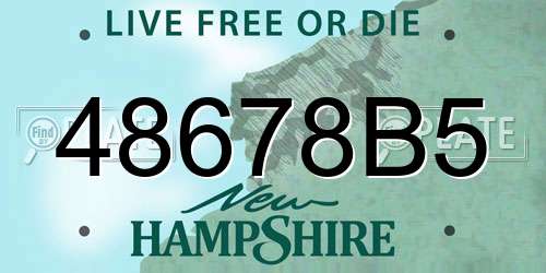 48678B5 New Hampshire License Plate