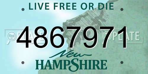 4867971 New Hampshire License Plate
