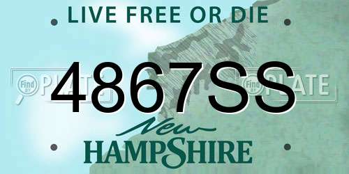 4867SS New Hampshire License Plate