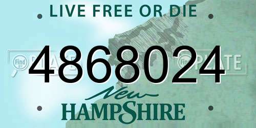 4868024 New Hampshire License Plate