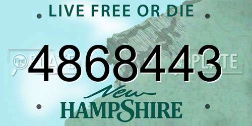 4868443 New Hampshire License Plate