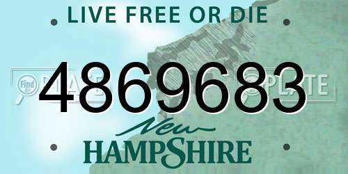 4869683 New Hampshire License Plate