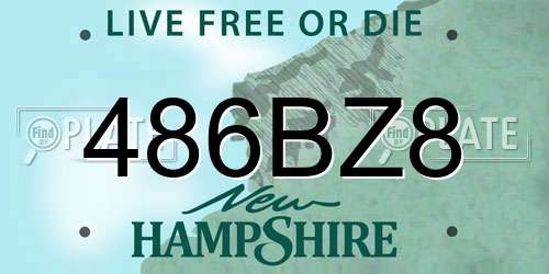 486BZ8 New Hampshire License Plate