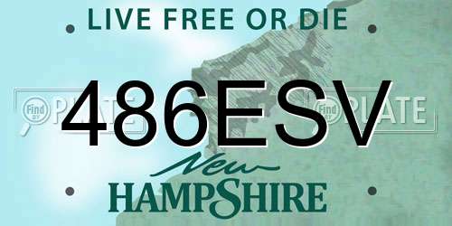 486ESV New Hampshire License Plate
