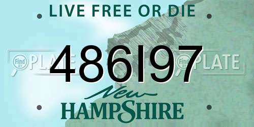 486I97 New Hampshire License Plate