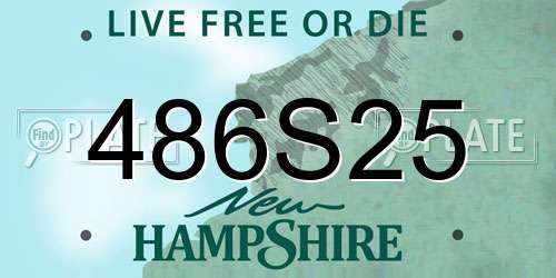 486S25 New Hampshire License Plate