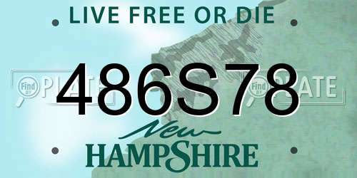 486S78 New Hampshire License Plate