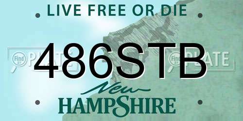 486STB New Hampshire License Plate