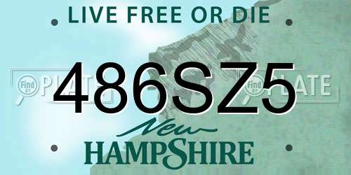486SZ5 New Hampshire License Plate