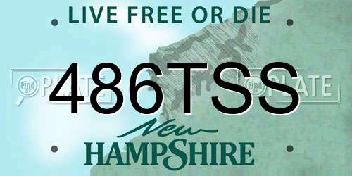 486TSS New Hampshire License Plate