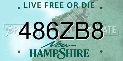 486ZB8 New Hampshire License Plate