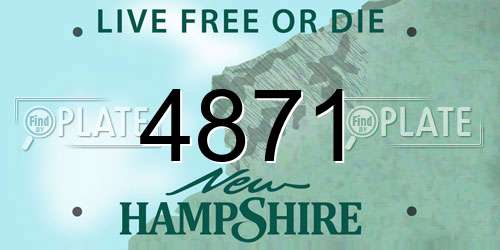 4871 New Hampshire License Plate