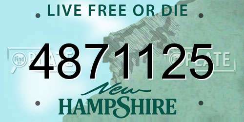 4871125 New Hampshire License Plate