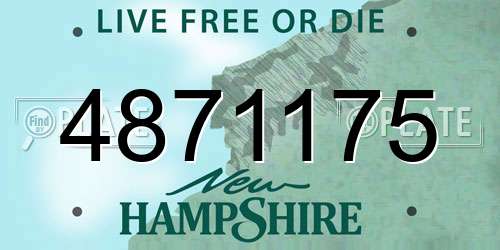 4871175 New Hampshire License Plate