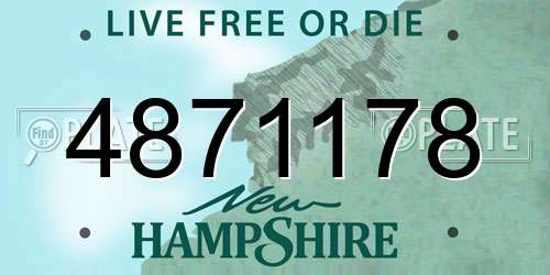 4871178 New Hampshire License Plate