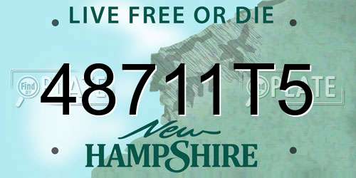 48711T5 New Hampshire License Plate
