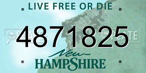 4871825 New Hampshire License Plate