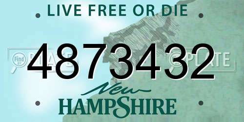 4873432 New Hampshire License Plate