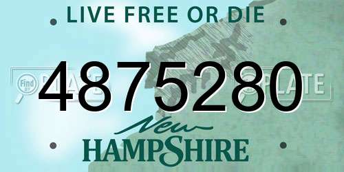 4875280 New Hampshire License Plate