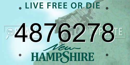 4876278 New Hampshire License Plate
