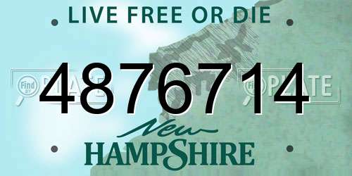 4876714 New Hampshire License Plate