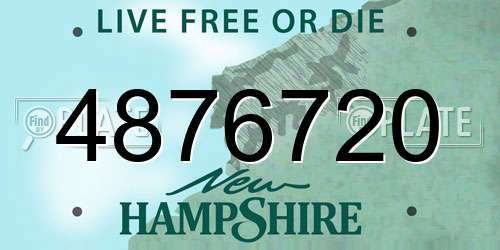4876720 New Hampshire License Plate