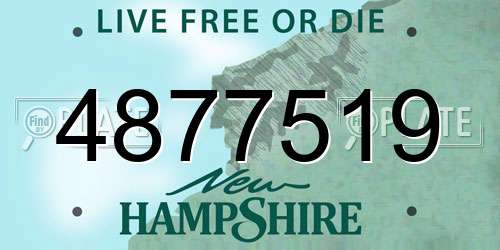 4877519 New Hampshire License Plate