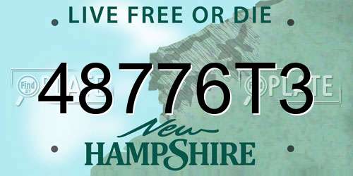 48776T3 New Hampshire License Plate