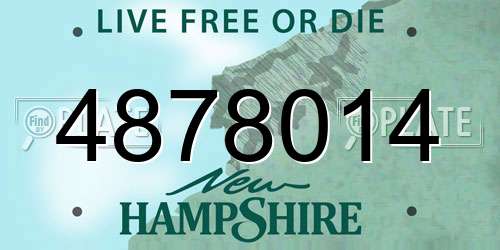 4878014 New Hampshire License Plate
