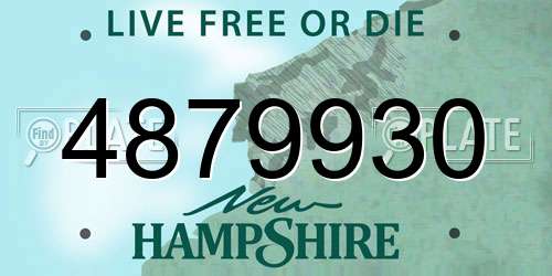 4879930 New Hampshire License Plate