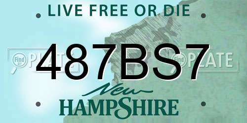 487BS7 New Hampshire License Plate
