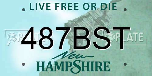 487BST New Hampshire License Plate