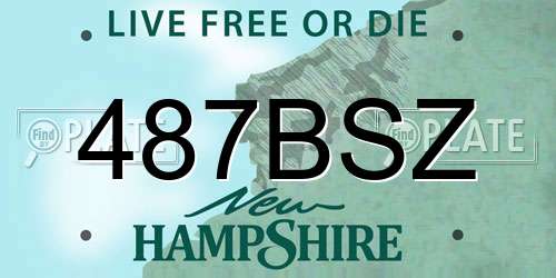 487BSZ New Hampshire License Plate