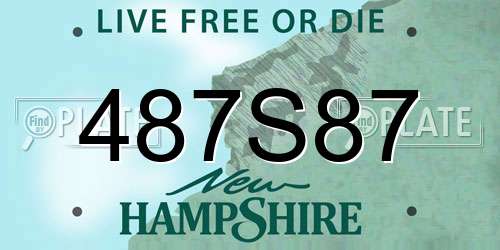 487S87 New Hampshire License Plate