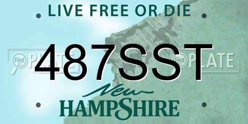 487SST New Hampshire License Plate
