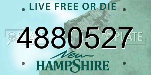 4880527 New Hampshire License Plate