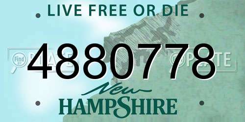 4880778 New Hampshire License Plate