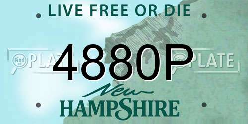 4880P New Hampshire License Plate